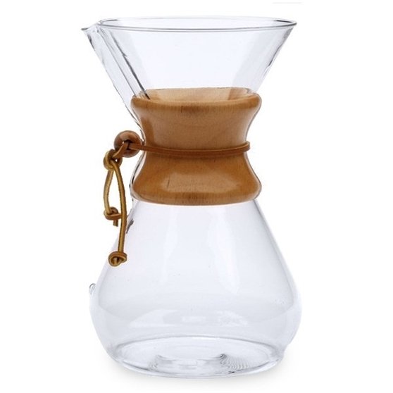 Wood Neck Chemex coffee brewing system 8 Vessel