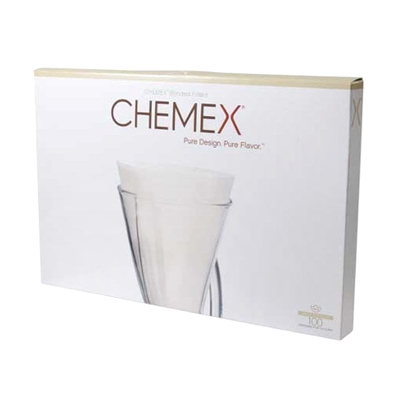 Chemex Bonded Filters Yarım Daire Kağıt Filtre 100 Adet, 3 Kap